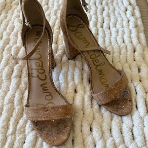 Sam Edelman Cork Textured Block Heels